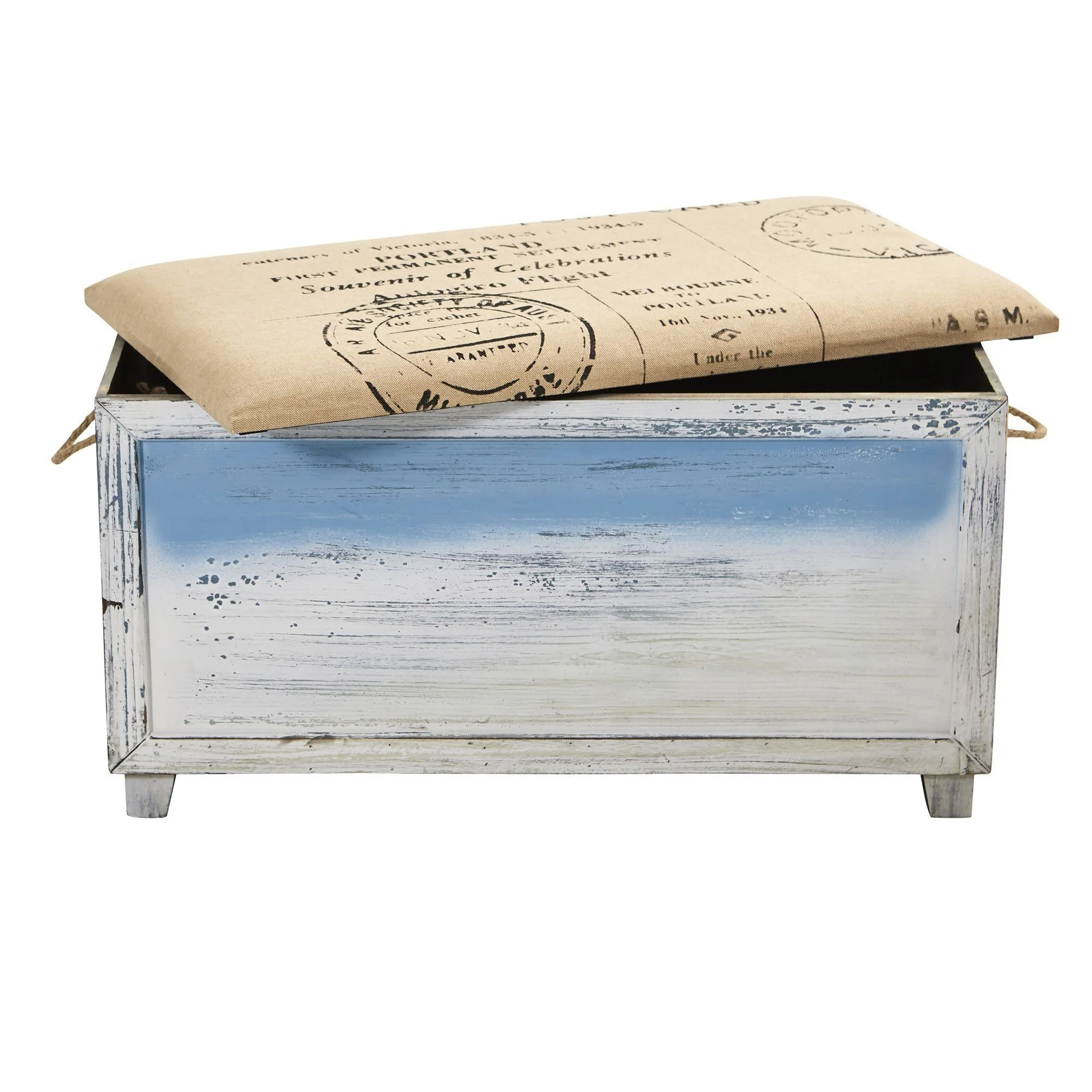 Ocean Breeze Storage Boxes, Bench and Seating Set (Set of 3) - Image 2