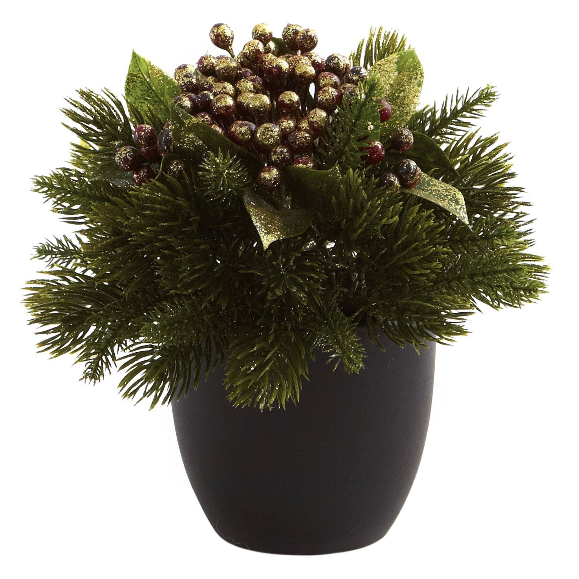 Pine & Berries w/Black Planter (Set of 2) - Image 2