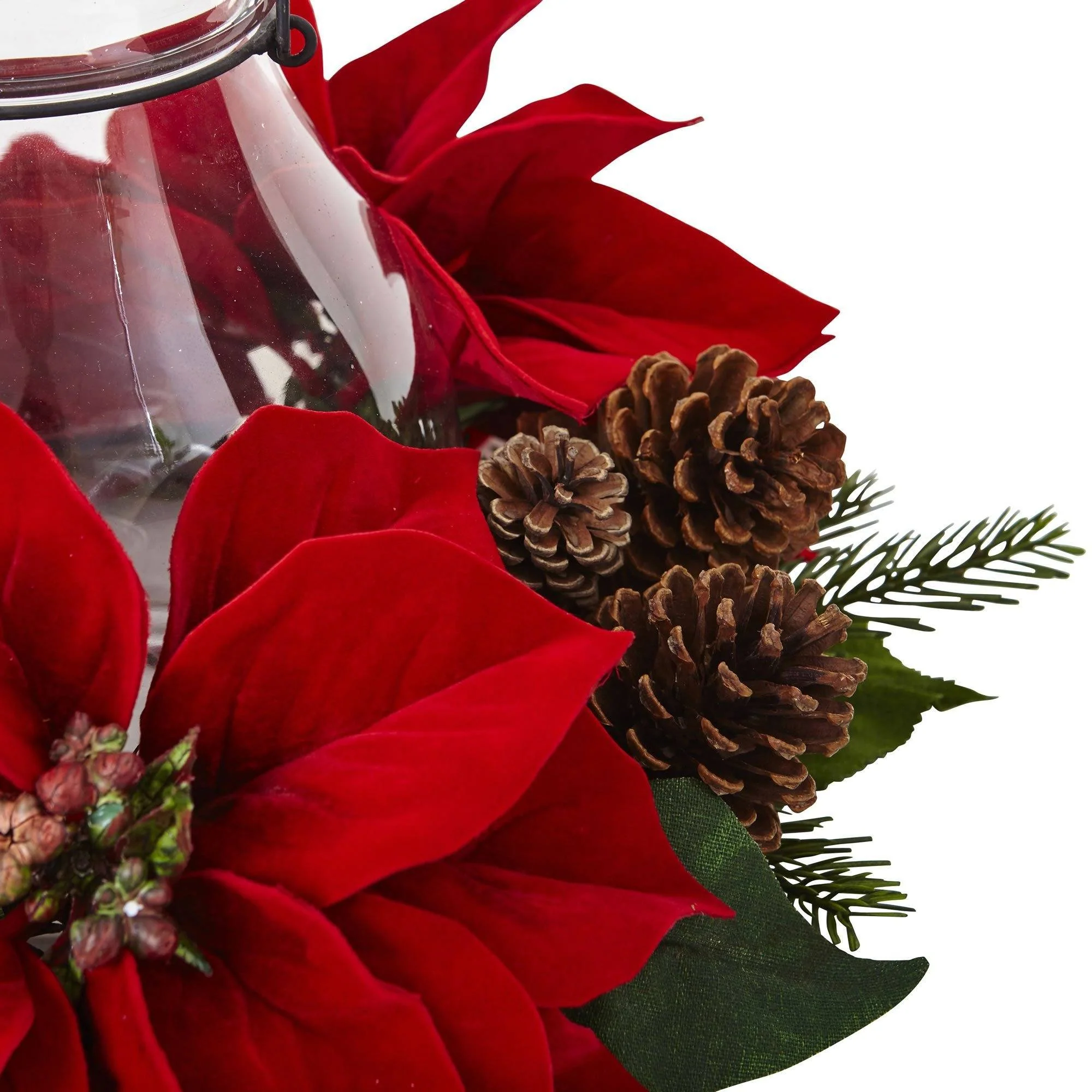 Poinsettia Pine & Pine Cone Candelabrum - Image 5