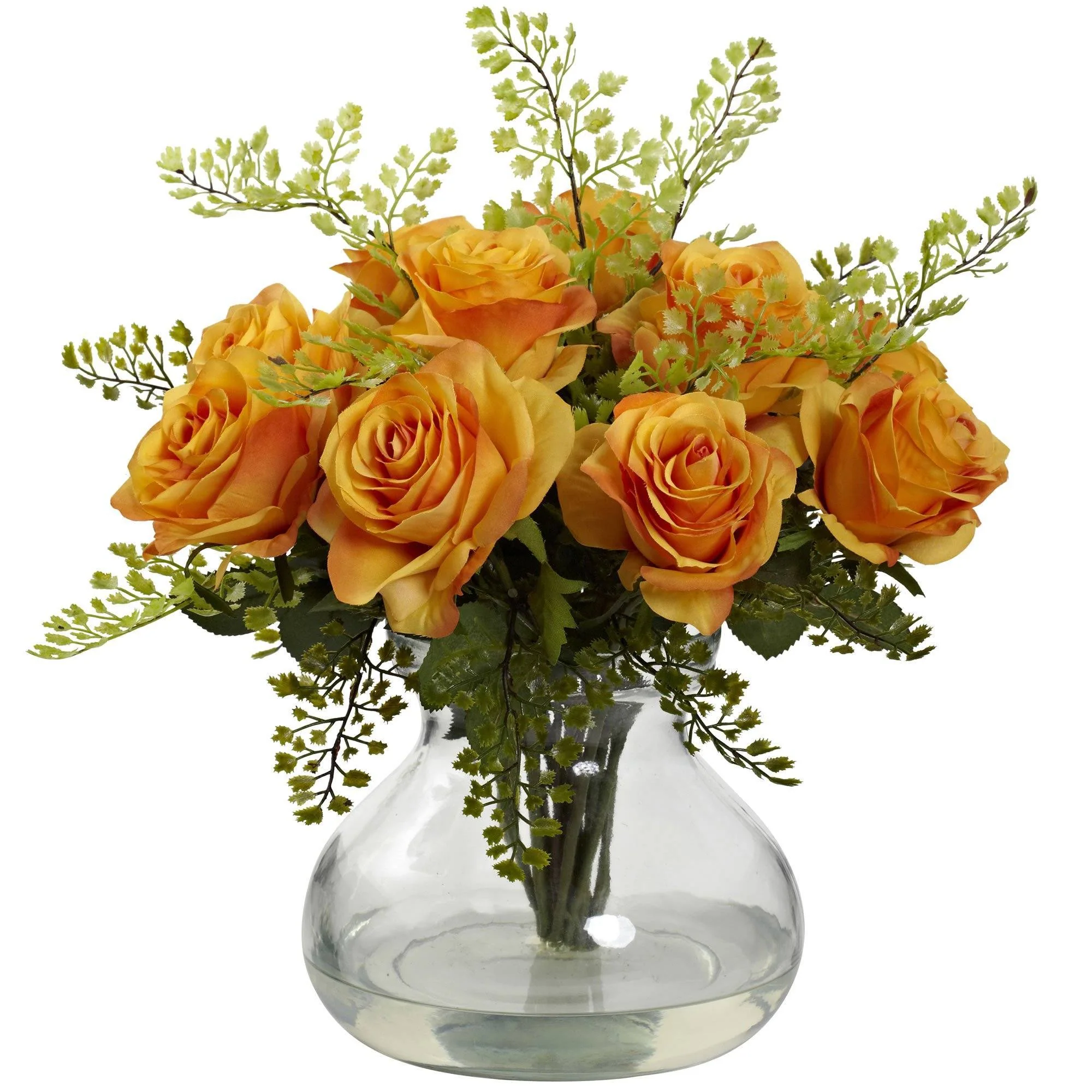 Rose & Maiden Hair Arrangement w/Vase - Image 5