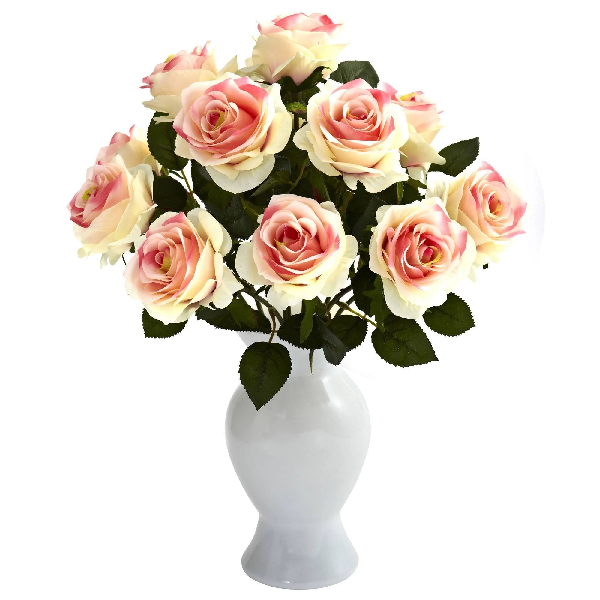 Roses w/Colored Glass Vase - Image 2