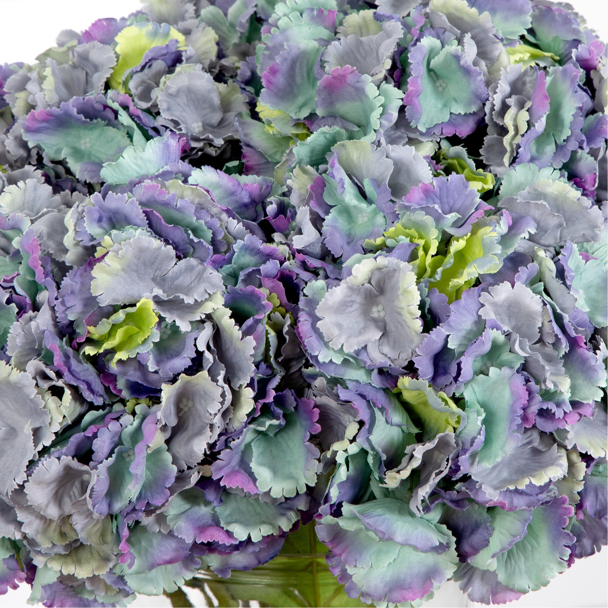 Signature Collection 18” Blooming Hydrangea Artificial Arrangement in Glass Vase - Image 6