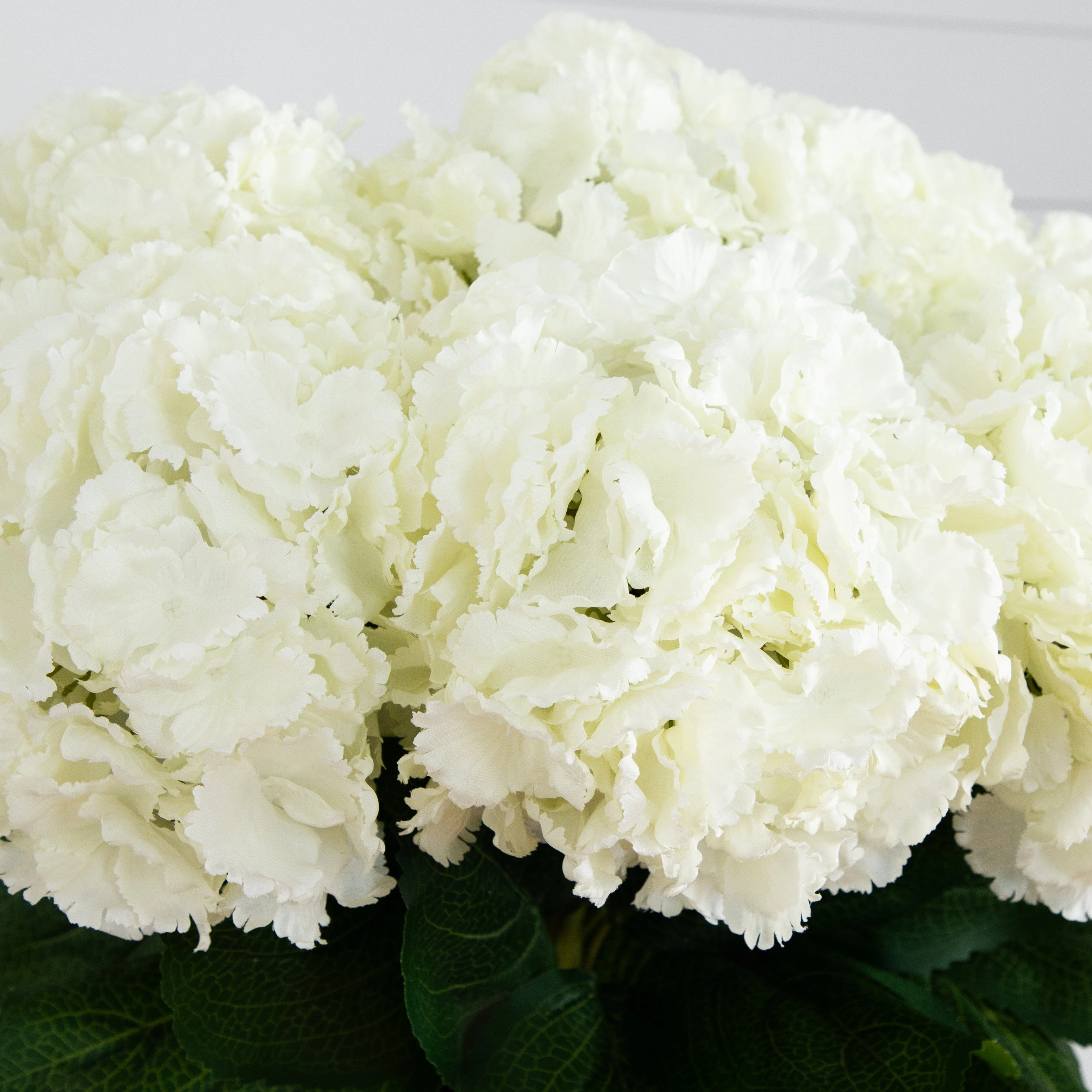 Signature Collection 30” Artificial Hydrangea Arrangement in Ceramic Floral Printed Vase - Image 11