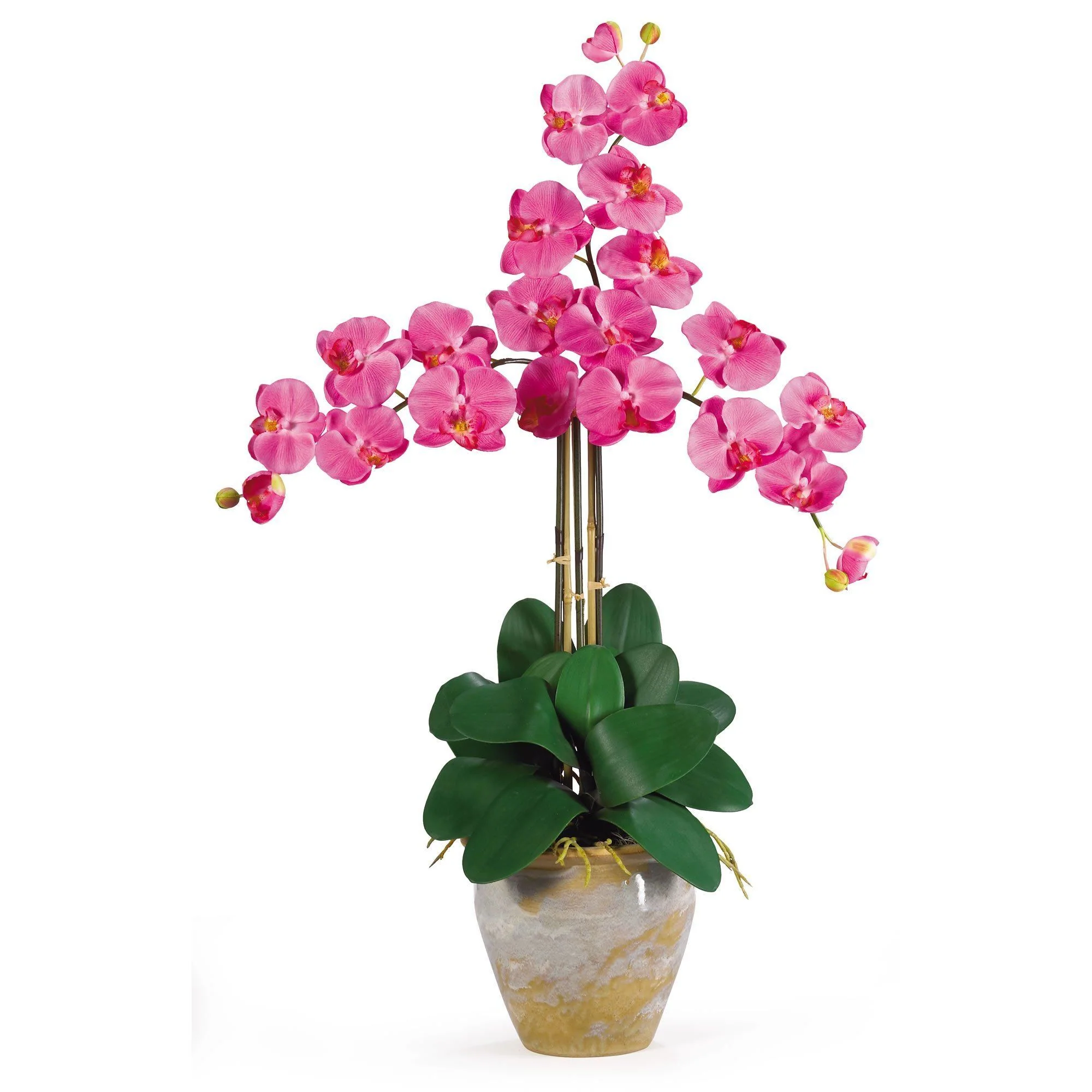 Triple Stem Phalaenopsis Silk Orchid Arrangement - Image 3