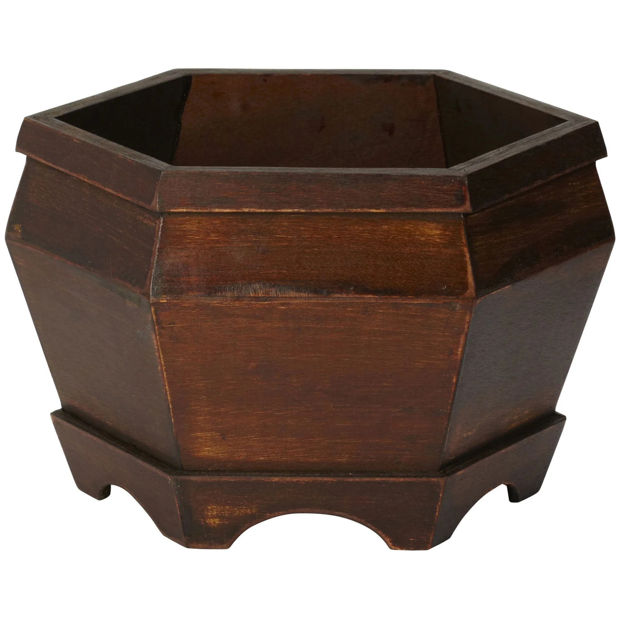 Wooden Hexagon Decorative Planter (Set of 3) - Image 4